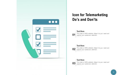 Telesales Icon Customers Process Ppt PowerPoint Presentation Complete Deck