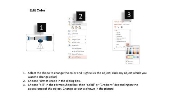 Telescope To Discover Planets Powerpoint Template