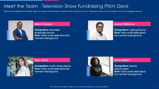Television Show Fundraising Pitch Deck Ppt PowerPoint Presentation Complete Deck With Slides