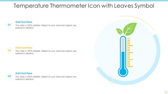 Temperature Thermometer Icon Ppt PowerPoint Presentation Complete With Slides