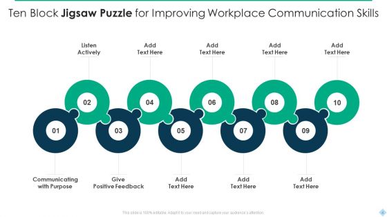 Ten Block Jigsaw Puzzle Ppt PowerPoint Presentation Complete Deck With Slides