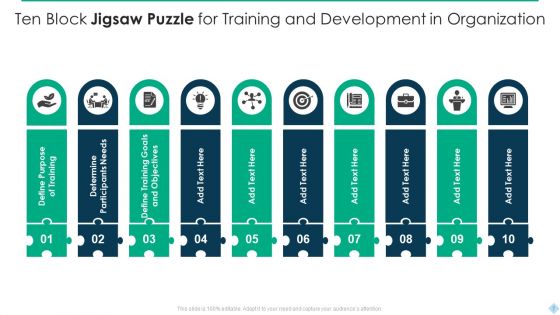 Ten Block Jigsaw Puzzle Ppt PowerPoint Presentation Complete Deck With Slides
