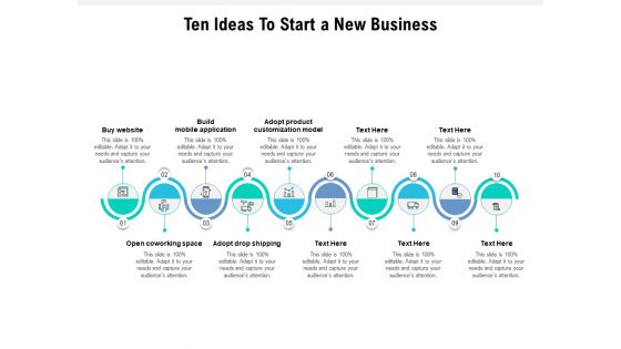 Ten Ideas To Start A New Business Ppt PowerPoint Presentation Outline Slides PDF Ten Ideas To Start A New Business Ppt PowerPoint Presentation Outline Slides PDF