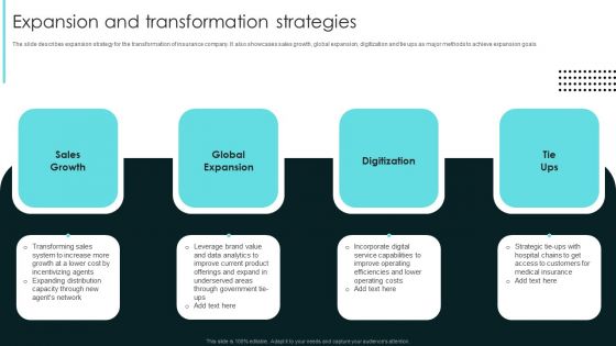 Term Life And General Insurance Company Profile Expansion And Transformation Strategies Download PDF