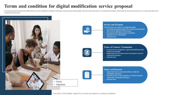 Terms And Condition For Digital Modification Service Proposal Information PDF