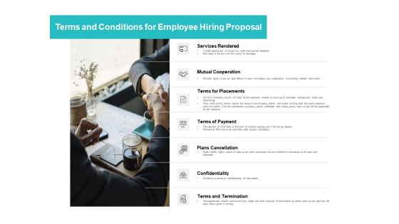 Terms And Conditions For Employee Hiring Proposal Ppt PowerPoint Presentation Layouts Maker