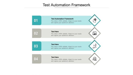 Test Automation Framework Ppt PowerPoint Presentation Summary Outline Cpb Pdf
