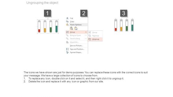 Test Tubes Percentage Chart For Financial Analysis Powerpoint Slides