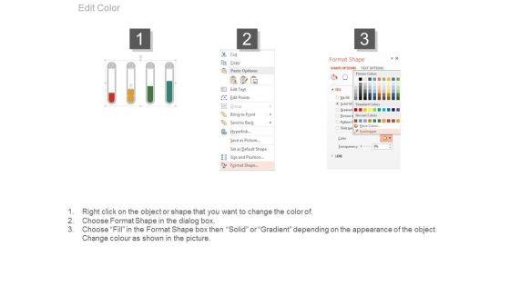 Test Tubes Percentage Chart For Financial Analysis Powerpoint Slides