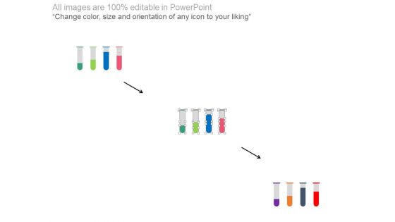 Test Tubes With Percentage Data For Comparison Powerpoint Slides