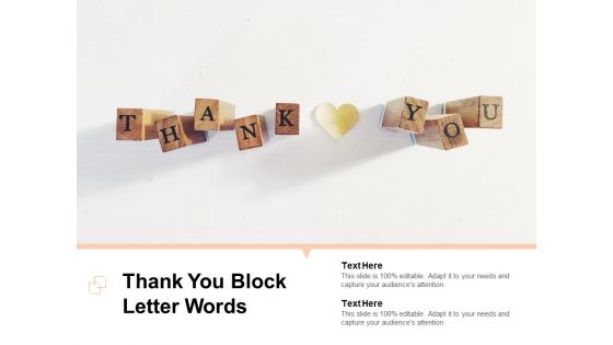 Thank You Block Letter Words Ppt Powerpoint Presentation Show Templates