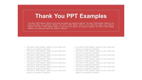 Thank You Ppt Examples