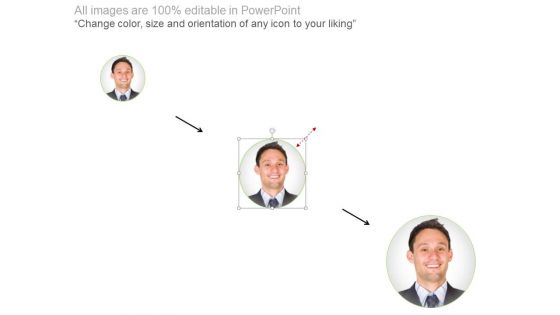 Thank You Text Slide With Manager Photo Powerpoint Slides