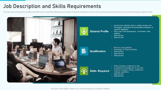 The Optimum Human Capital Strategic Tools And Templates Job Description And Skills Infographics PDF