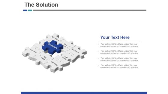 The Solution Template 1 Ppt PowerPoint Presentation Inspiration Slide Download