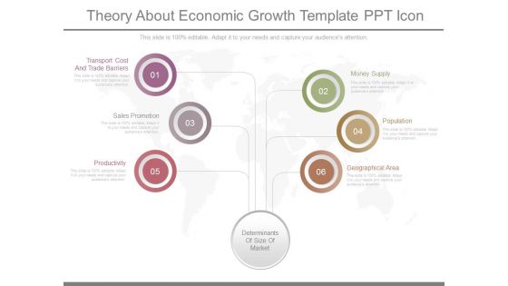 Theory About Economic Growth Template Ppt Icon