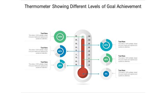 Thermometer Showing Different Levels Of Goal Achievement Ppt PowerPoint Presentation File Brochure PDF