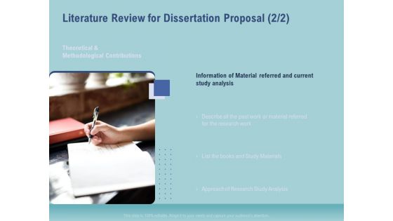 Thesis Literature Review For Dissertation Proposal Information Ppt Show Background Designs PDF