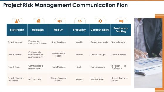 Threat Administration Bundle Project Risk Management Communication Plan Diagrams PDF