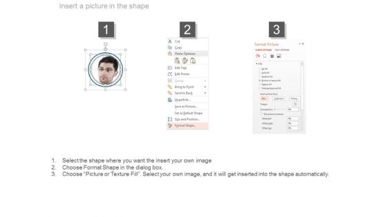 Three Arrow For Team Members Profile Powerpoint Slides