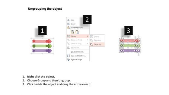 Three Arrows For Business Process Indication Powerpoint Template