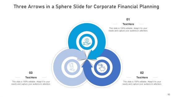 Three Arrows In A Sphere Sales Performance Ppt PowerPoint Presentation Complete Deck With Slides