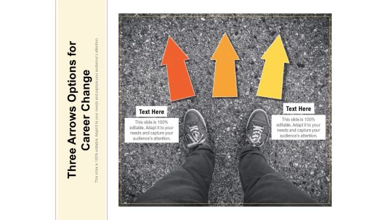 Three Arrows Options For Career Change Ppt PowerPoint Presentation Icon Diagrams PDF
