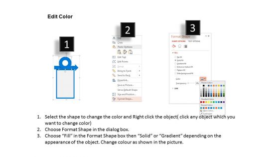 Three Circle Arrow Tags For Text Display Powerpoint Templates