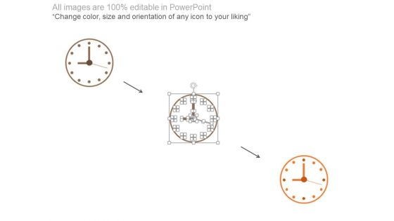 Three Clocks Business Agenda Diagram Powerpoint Slides