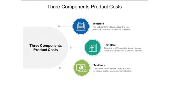 Three Components Product Costs Ppt PowerPoint Presentation Styles Demonstration Cpb