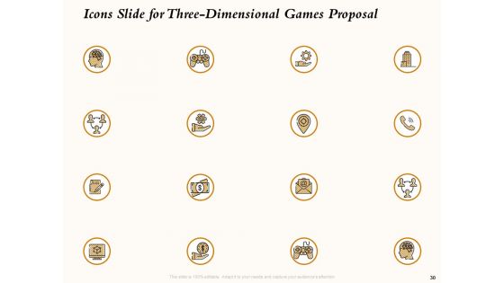 Three Dimensional Games Proposal Ppt PowerPoint Presentation Complete Deck With Slides