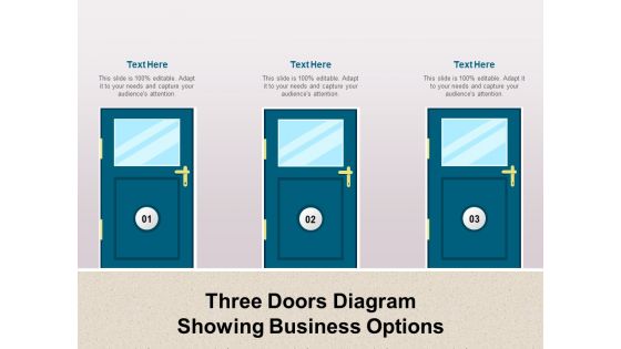 Three Doors Diagram Showing Business Options Ppt PowerPoint Presentation Icon Professional