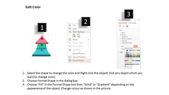 Three Growth Steps Arrow Infographic Powerpoint Template