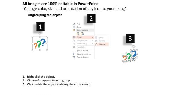 Three Human Faces In Question Mark Shape Powerpoint Templates