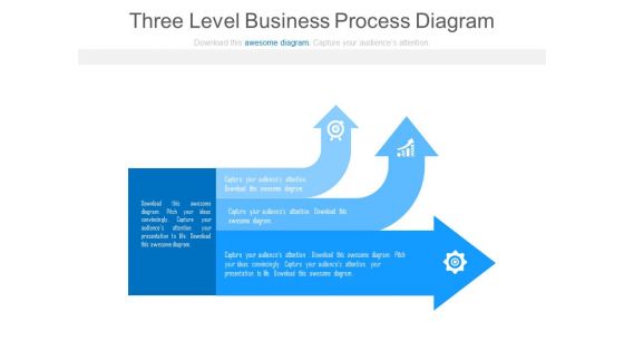 Three Level Business Process Diagram Ppt Slides