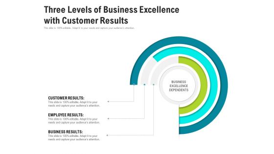 Three Levels Of Business Excellence With Customer Results Ppt Model Maker PDF