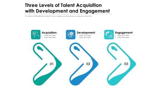 Three Levels Of Talent Acquisition With Development And Engagement Ppt Outline Deck PDF