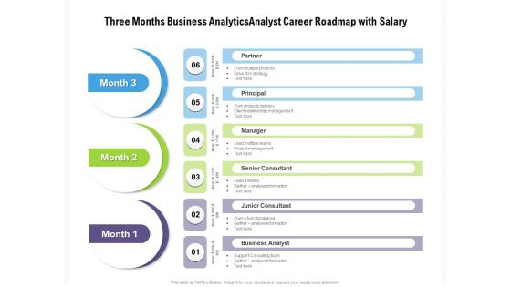 Three Months Business Analytics Analyst Career Roadmap With Salary Pictures