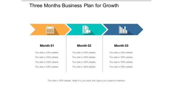Three Months Business Plan For Growth Ppt PowerPoint Presentation Styles Graphics Example