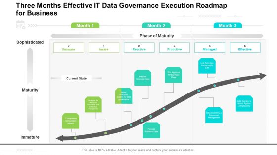 Three Months Effective IT Data Governance Execution Roadmap For Business Rules