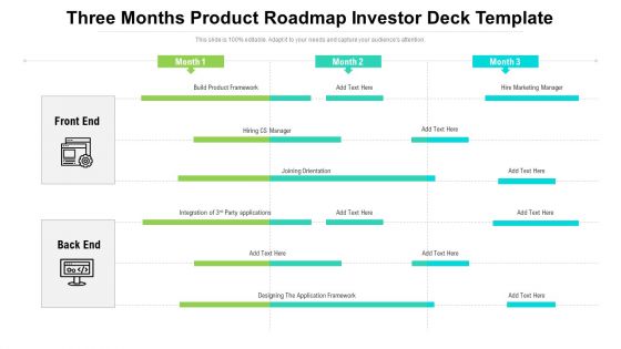 Three Months Product Roadmap Investor Deck Template Pictures Three Months Product Roadmap Investor Deck Template Pictures