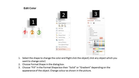 Three Numeric Tags For Text Representation Powerpoint Template