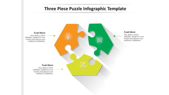 Three Piece Puzzle Infographic Template Ppt PowerPoint Presentation Icon Influencers PDF