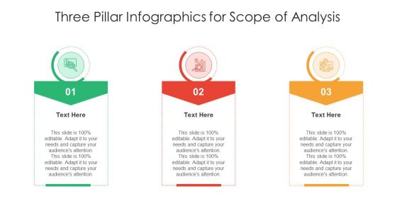 Three Pillar Infographics For Scope Of Analysis Ppt PowerPoint Presentation Layouts Layout Ideas PDF Three Pillar Infographics For Scope Of Analysis Ppt PowerPoint Presentation Layouts Layout Ideas PDF