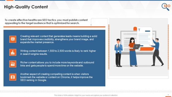 Three Pillars Of High Quality Content SEO Strategy Training Ppt