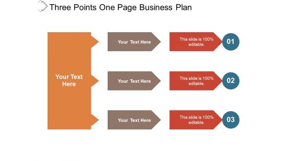 Three Points One Page Business Plan Ppt PowerPoint Presentation Outline Themes PDF