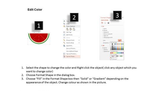 Three Sections In Semi Circle Powerpoint Template