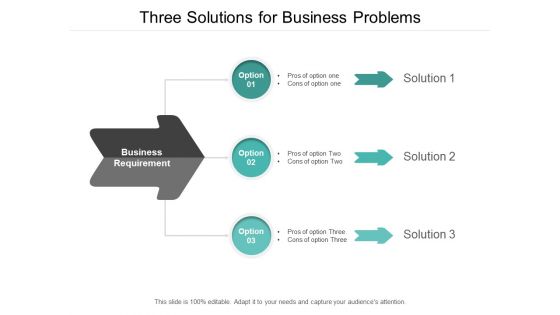 Three Solutions For Business Problems Ppt PowerPoint Presentation Infographic Template Good Three Solutions For Business Problems Ppt PowerPoint Presentation Infographic Template Good