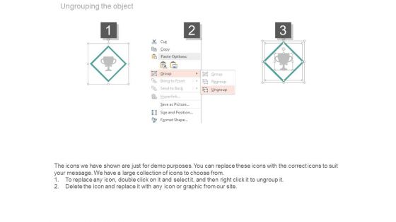 Three Staged Timeline For Success Milestones Powerpoint Slides
