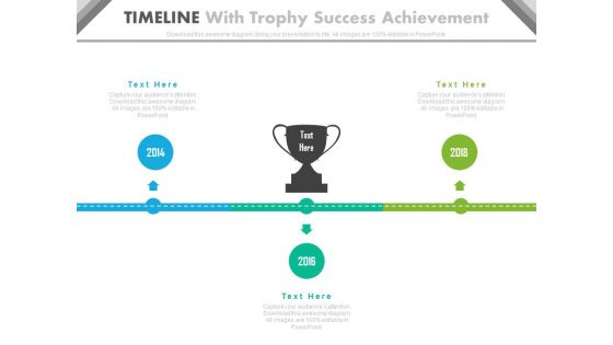 Three Staged Timeline For Success Planning Powerpoint Slides